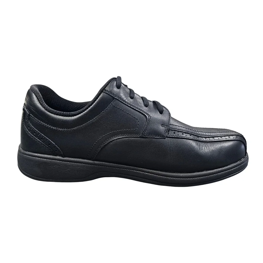 Orthofeet Broadway 465 Men 13 2E X-Wide Black Leather Orthopedic Oxford Shoes